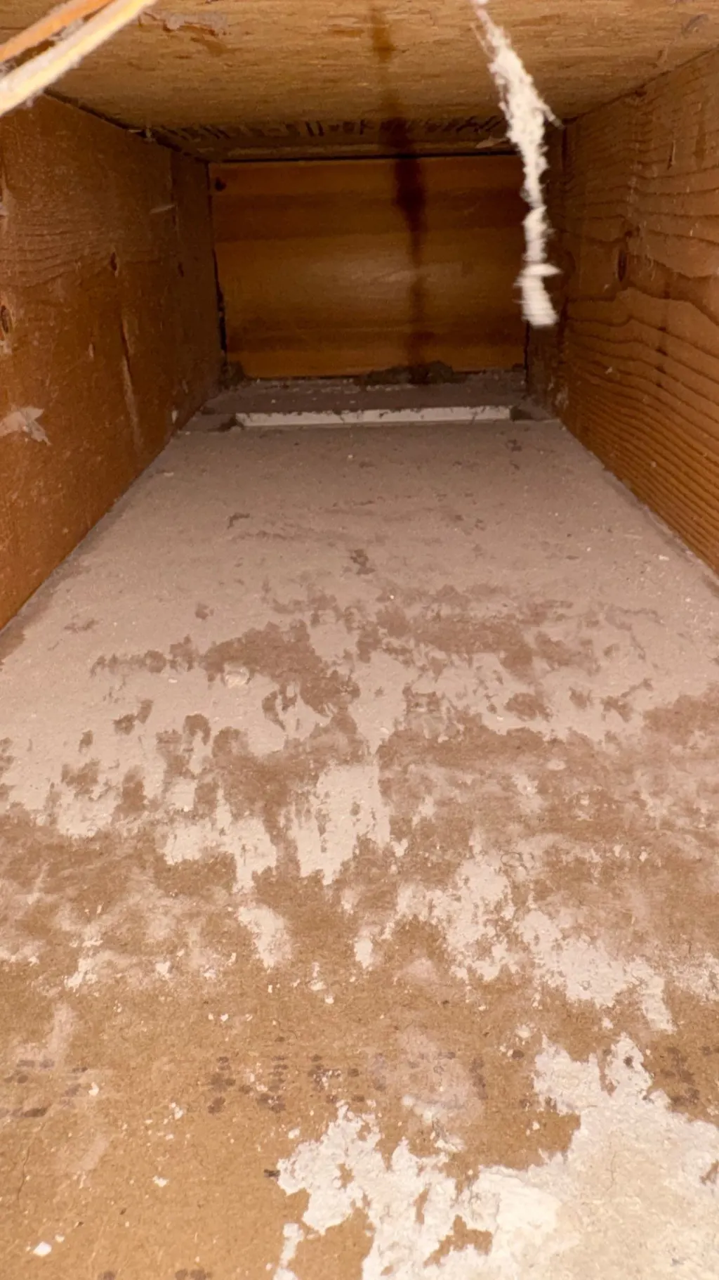 Inside a customer's ductwork before Superior's cleaning — job 4
