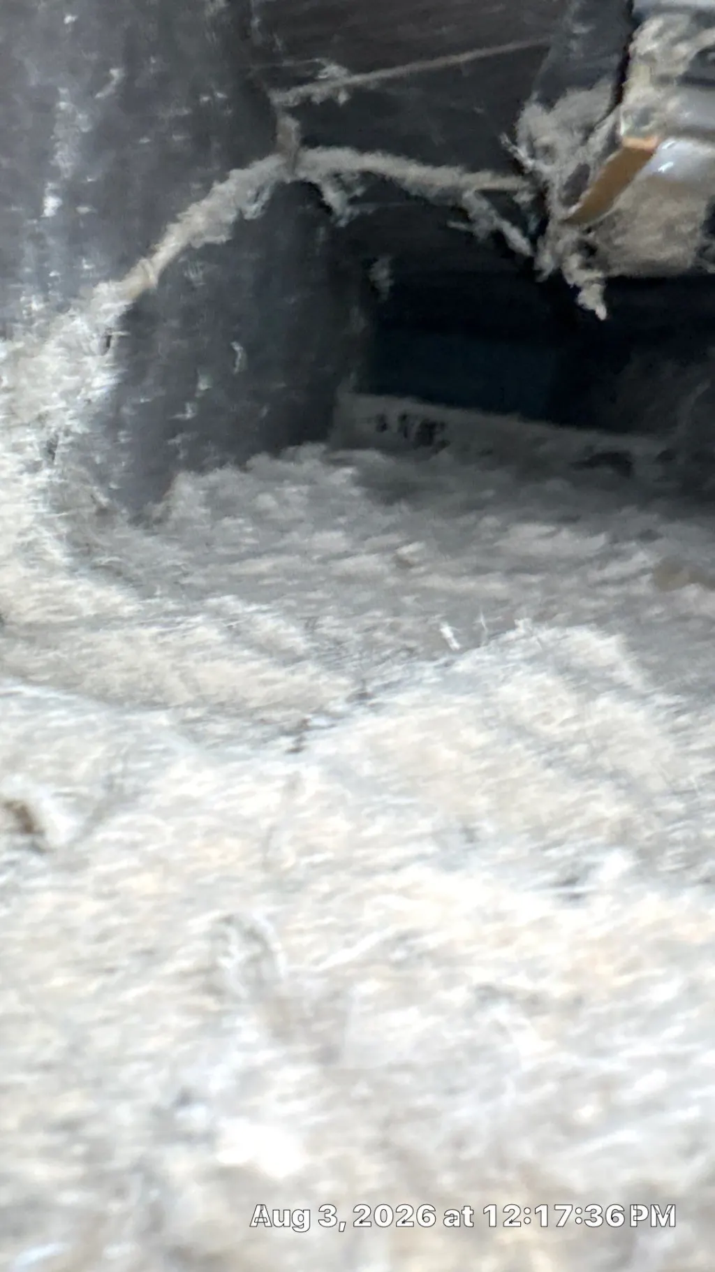 Inside a customer's ductwork before Superior's cleaning — job 16