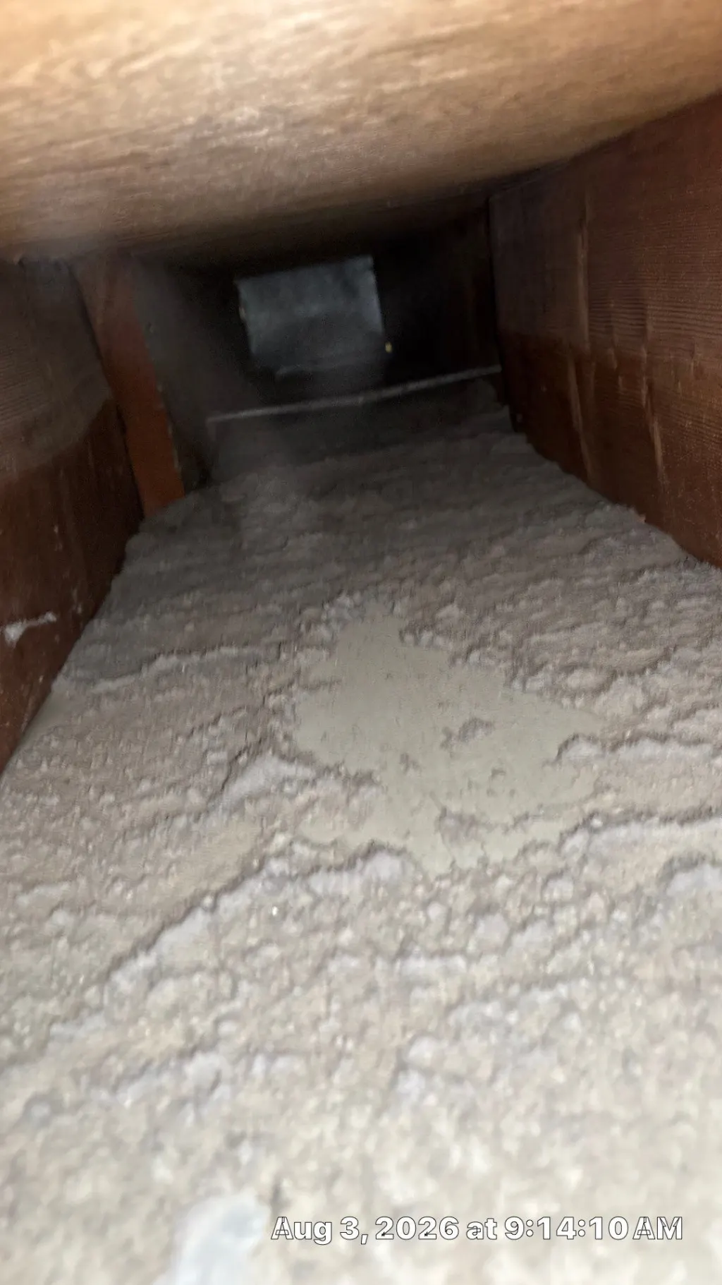 Inside a customer's ductwork before Superior's cleaning — job 18