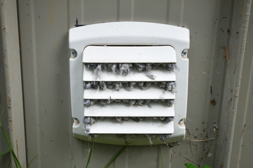 Dirty dryer duct vent cover